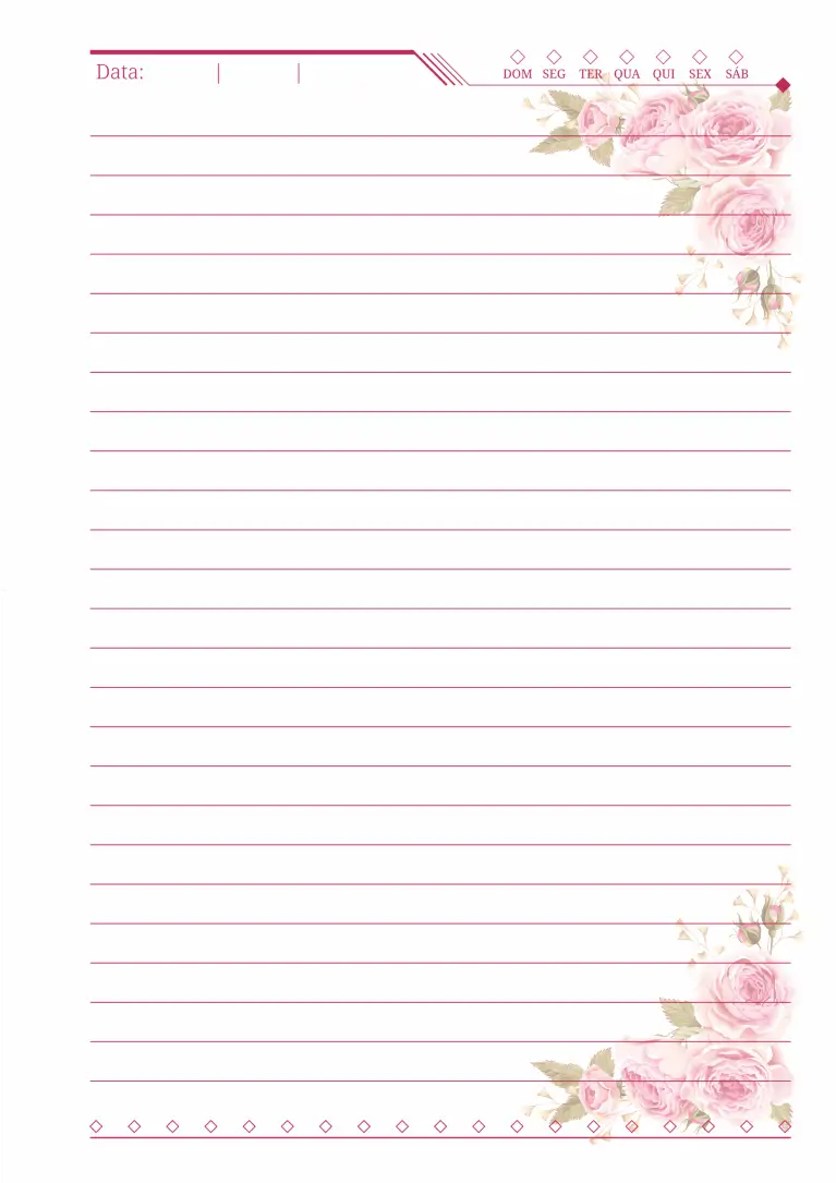 Agenda Floral Rosa - 2026 ou Permanente - Imagem 5