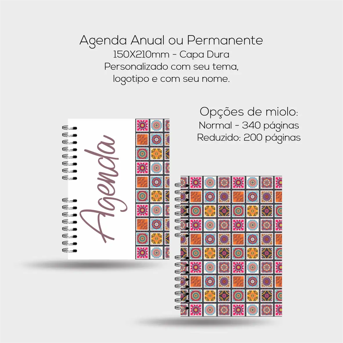 Agenda Mandalas - 2026 ou Permanente