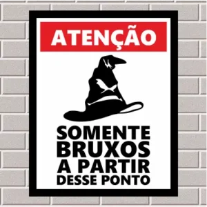 PLACA - Somente bruxos a partir desse ponto 20X25