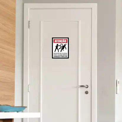 PLACA - Encostas na coleção pode causar sérios danos físicos 20X25 - Imagem 2