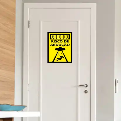 PLACA - Risco de abdução 20X25 - Imagem 3