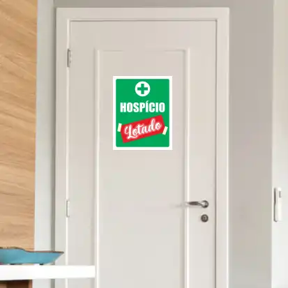 PLACA - Hospício lotado 20X25 - Imagem 2