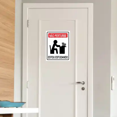 PLACA - Não perturbe, estou estudando 20X25 - Imagem 2