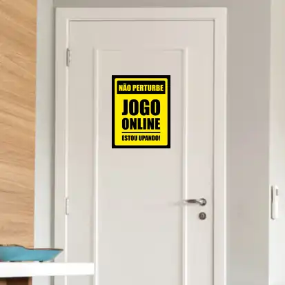 PLACA - Não perturbe, jogo online, estou upando 20X25 - Imagem 2