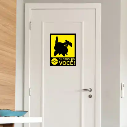 PLACA - Picachu, eu escolho você 20X25 - Imagem 2