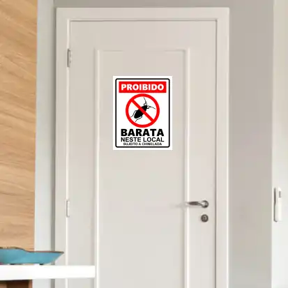 PLACA - Proibido barata neste local, sujeito a chinelada 20X25 - Imagem 2