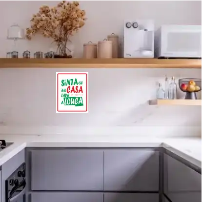 PLACA - Sinta-se em casa, lave a louça 20X25 - Imagem 2
